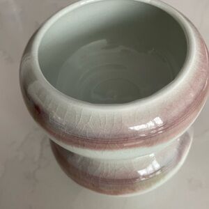 Pair of Celadon Crackle Glaze Ceramic Bowls | Handmade Studio Pottery